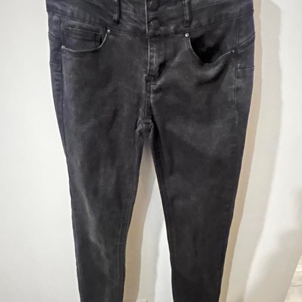Wax Butt I Love You Black high-waisted skinny jeans Womens 7